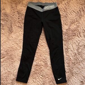 Nike Kids Black and Gray Leggings